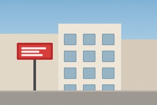 Street example — remove the sign on the wall
